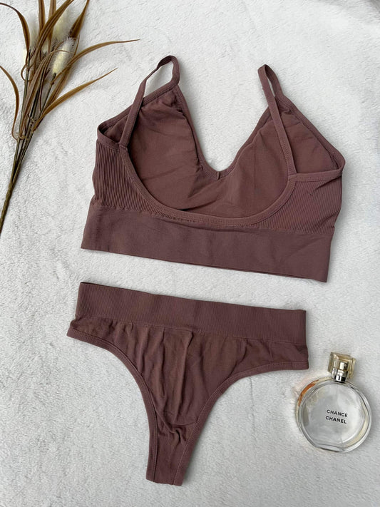 Comfortable Bralette and Thong Set