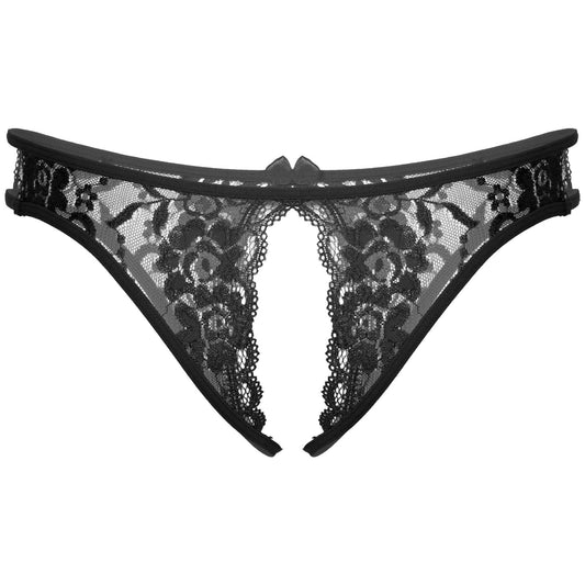 Men's Erotic See Through Lace Crotchless Panty