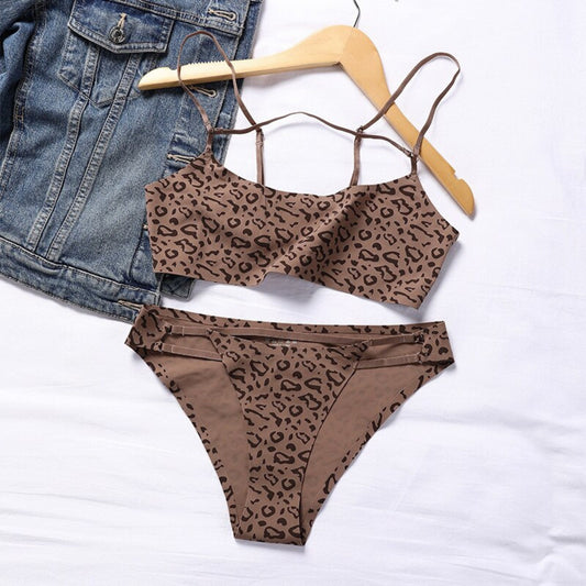 Leopard Seamless Bra & Panty Set
