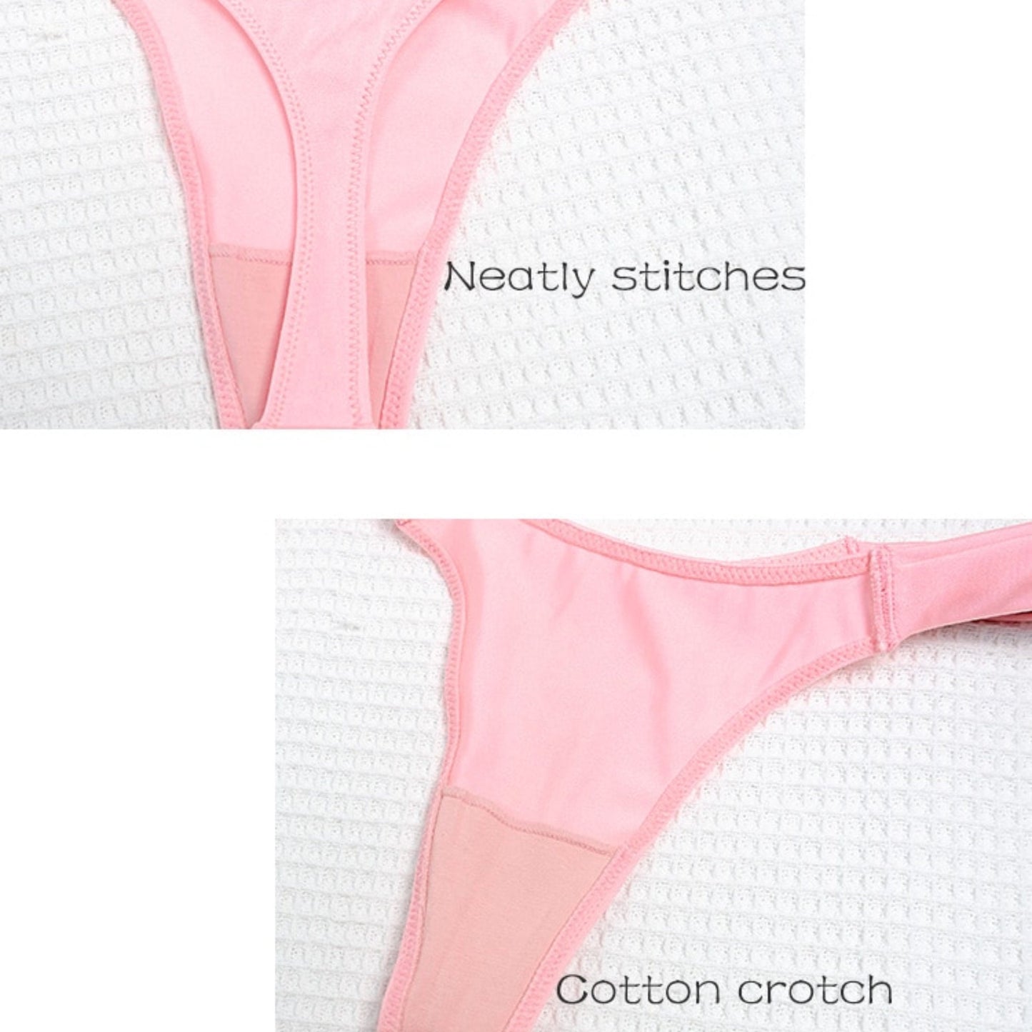 Love Secret Print Neon Rhinestone Strap Low Waist Panties