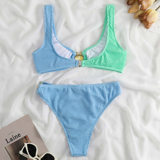 Two Piece Shell Linked Swimsuit