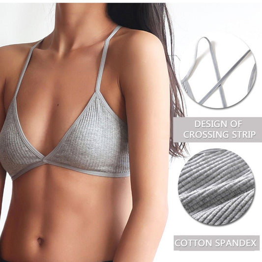 Seamless Bra and Panty Set Cotton Spandex Cross Back