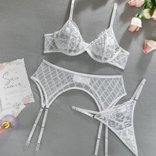 Honeymoon Wedding Night White Lingerie Set