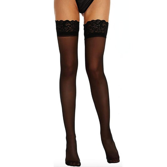 Sheer Thigh High Stay-Ups Nylons Hosiery