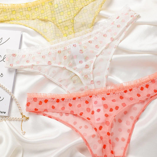 Cute Colorful Sheer Underwear, Sheer Bikini