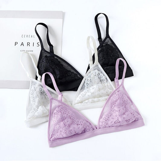 Non Wire Mesh Lace Bra and Panty Set
