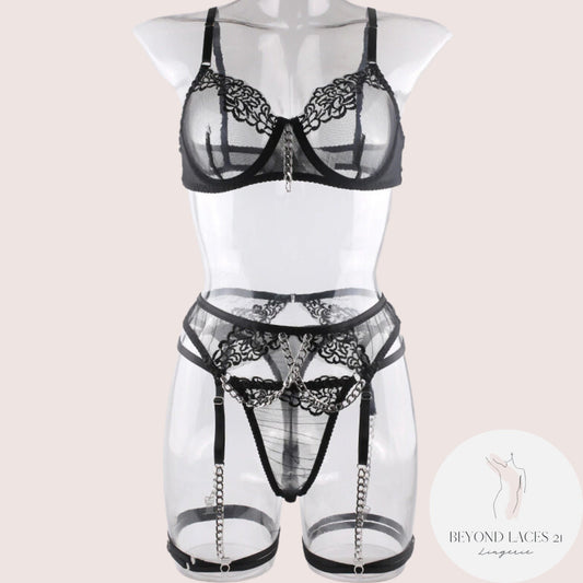 Audrey Chain Garter Boudoir Lingerie Set