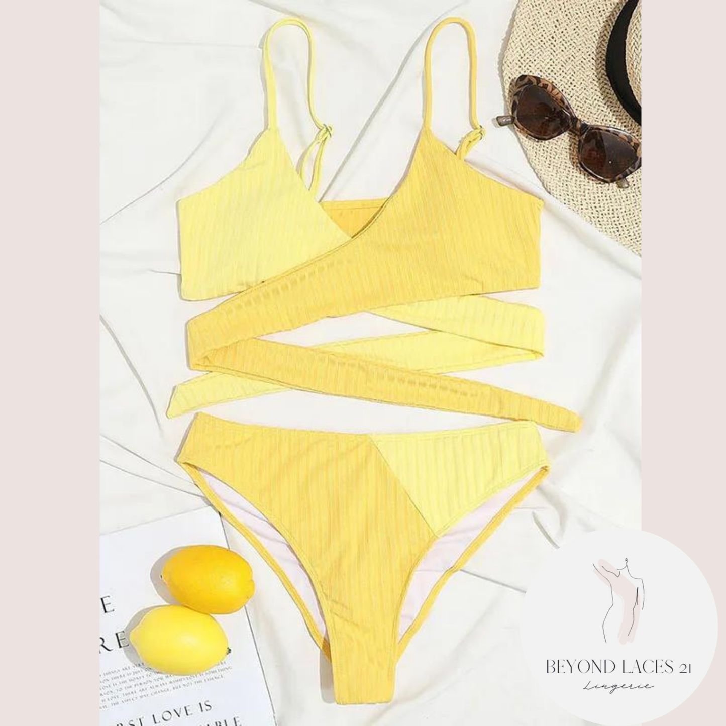 High Waist Color Block Swimsuit