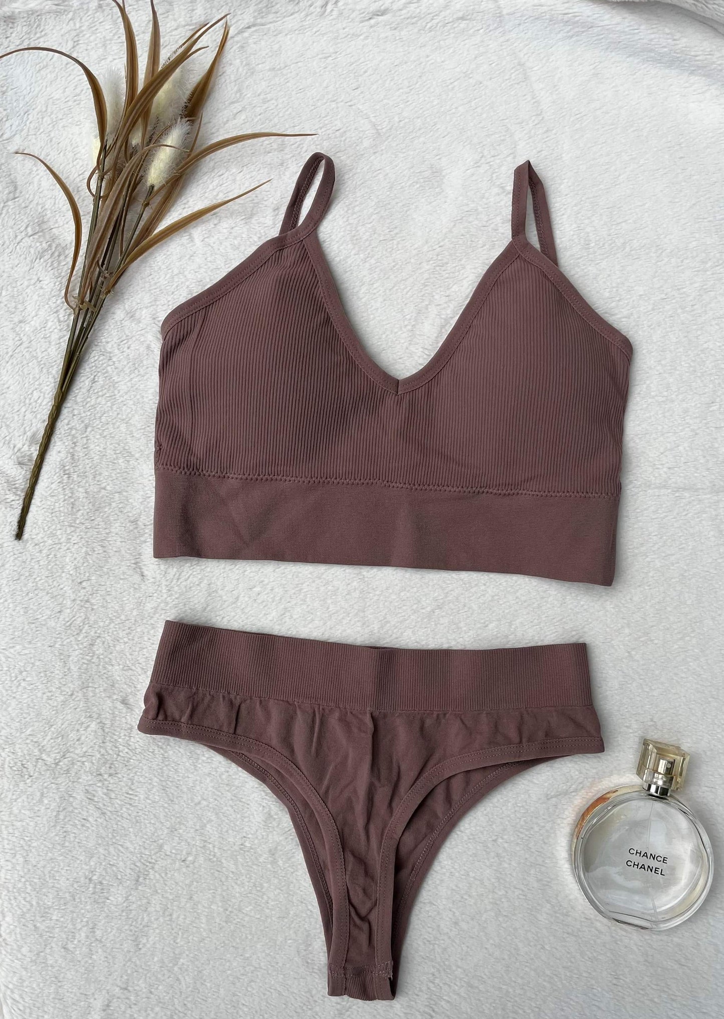 Comfortable Bralette and Thong Set