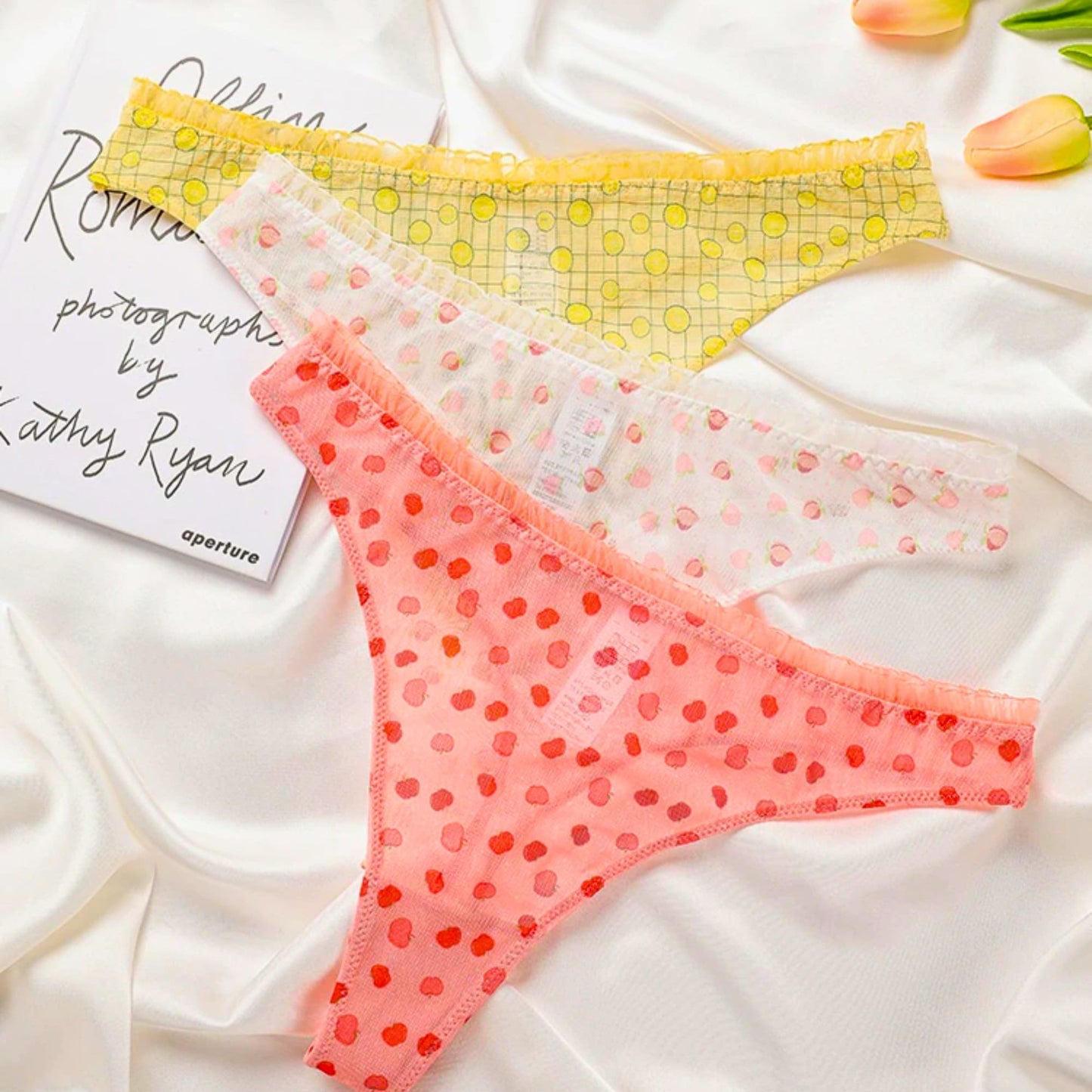 Cute Colorful Sheer Underwear, Sheer Bikini