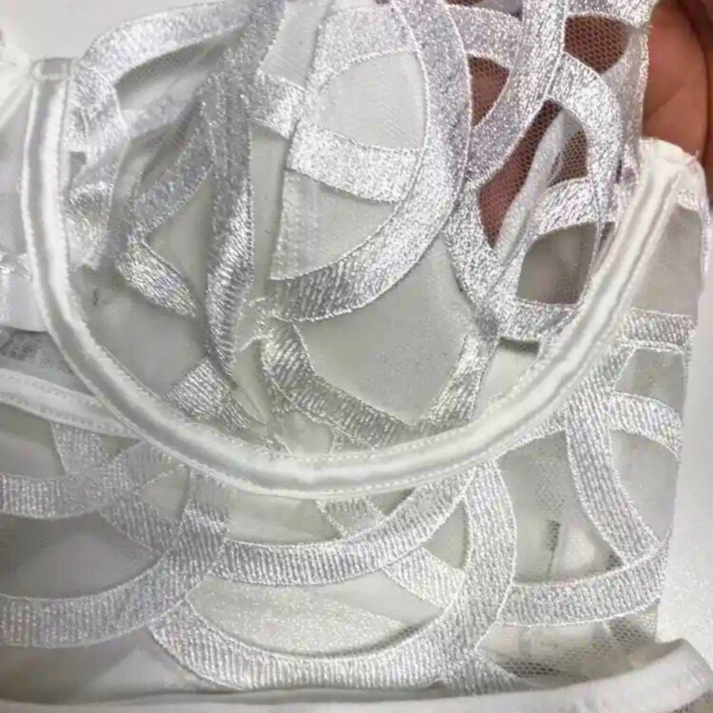 Bridal White Lingerie Ultra Sheer Boudoir Set