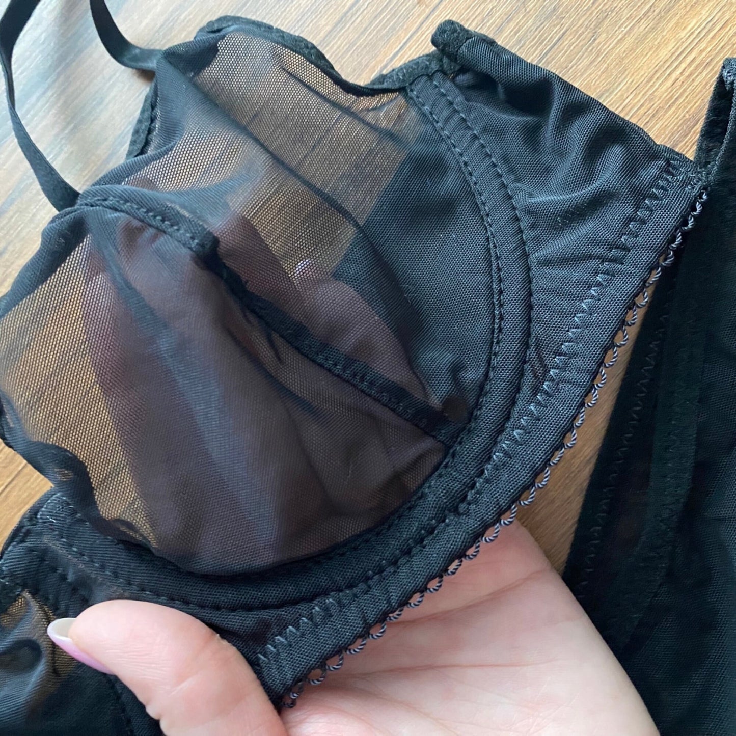 See Through Sheer Mesh Uncensored Lingerie Set